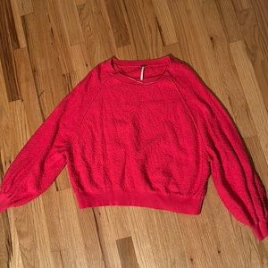 Free People Bright Pink Sweater